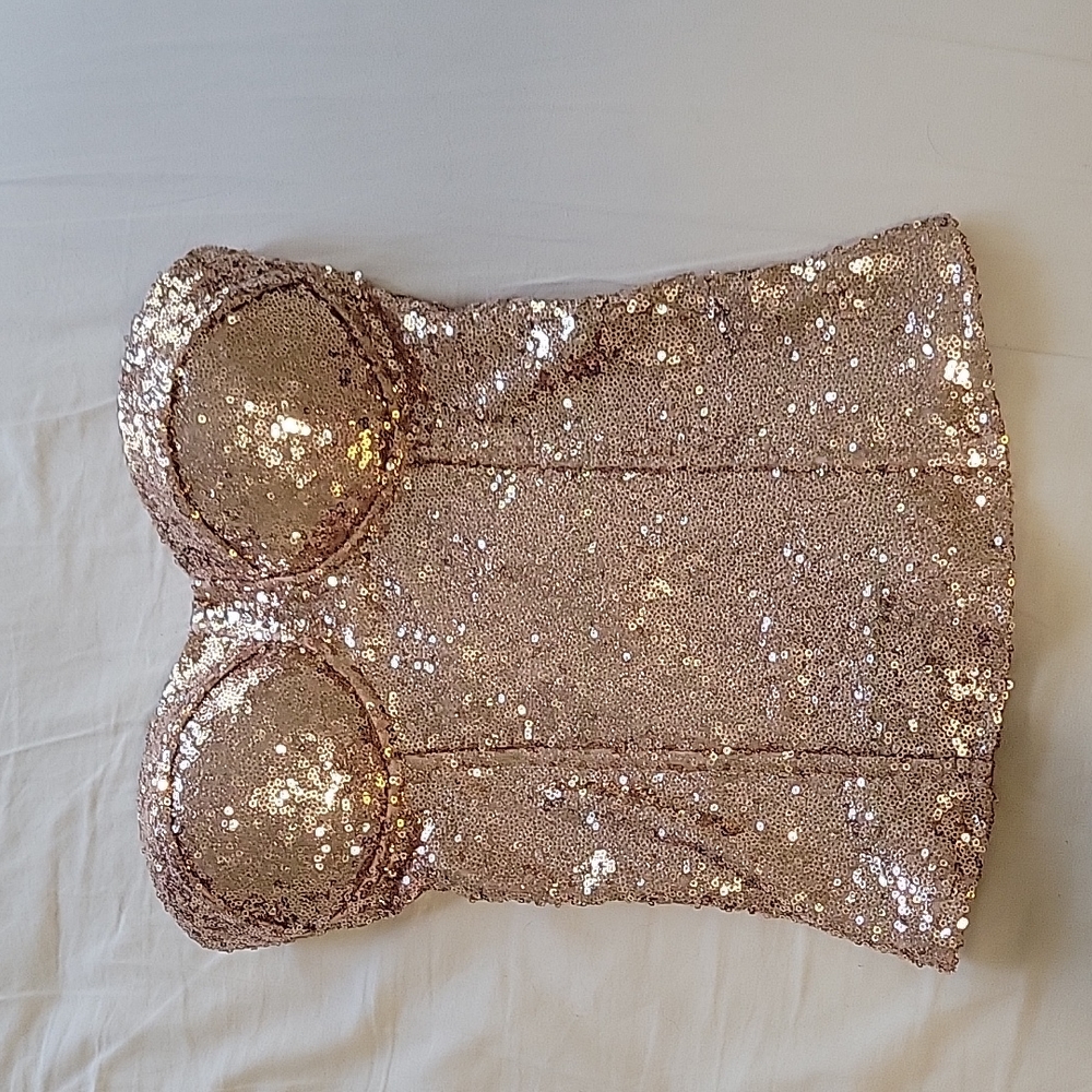 Corset Sequin Top